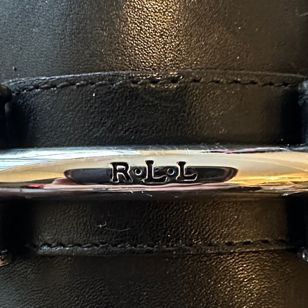 Ralph Lauren Black Leather Dalena Loafers - Picture 3 of 8